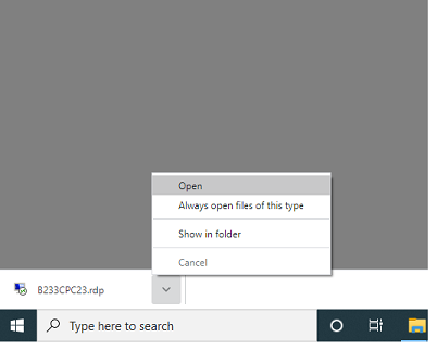 Image of click Open